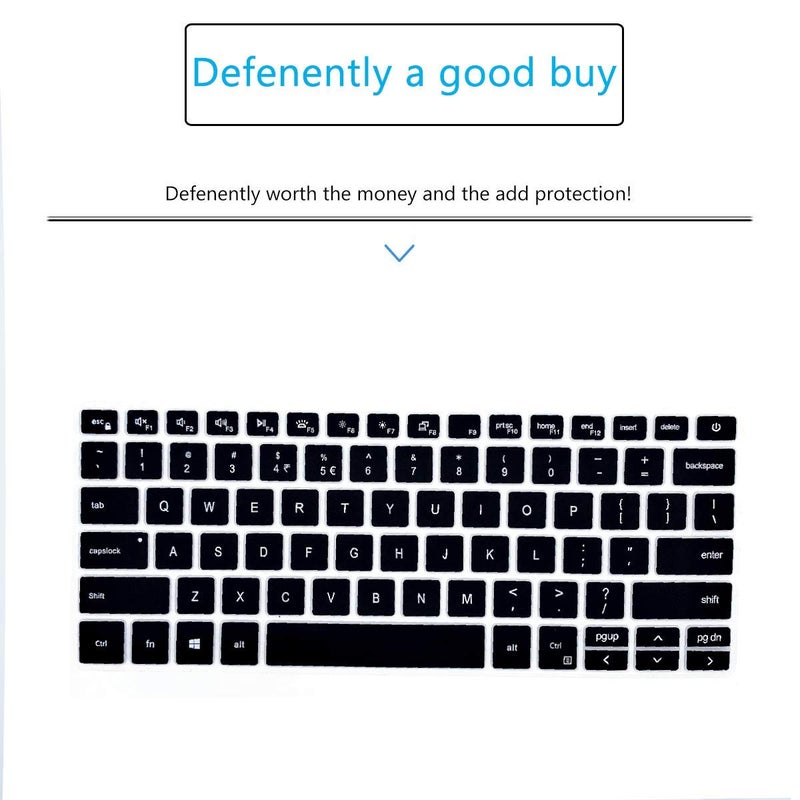 MUBUY-GOL Keyboard Cover for New Dell Inspiron 14 2-in-1, Dell Inspiron 5401 5402 5409 5405 5406 5490 5493 5498 7490 7400 7405 7409, Inspiron/Vostro 13 5390 5391 7390 7391 13.3" US Keyboard Cover - Black - Image 5